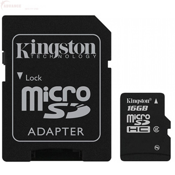 Карта пам'яті Kingston microSDHC 16GB Class 4+ SD адаптер